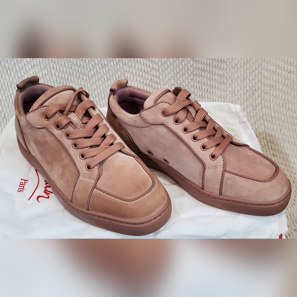 Christian Louboutin Shoes - Christian Louboutin Suede Low-Top Sneakers – Dusty Rose – EU 40 / US 9W / 7M NWT